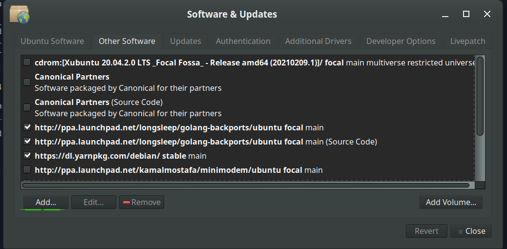 Other Software Tab
