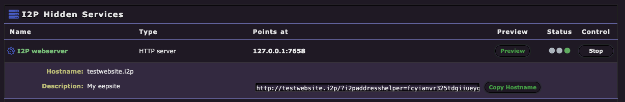 Running Eepsite