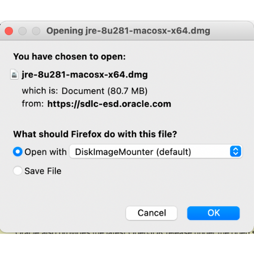 Open the Java installer