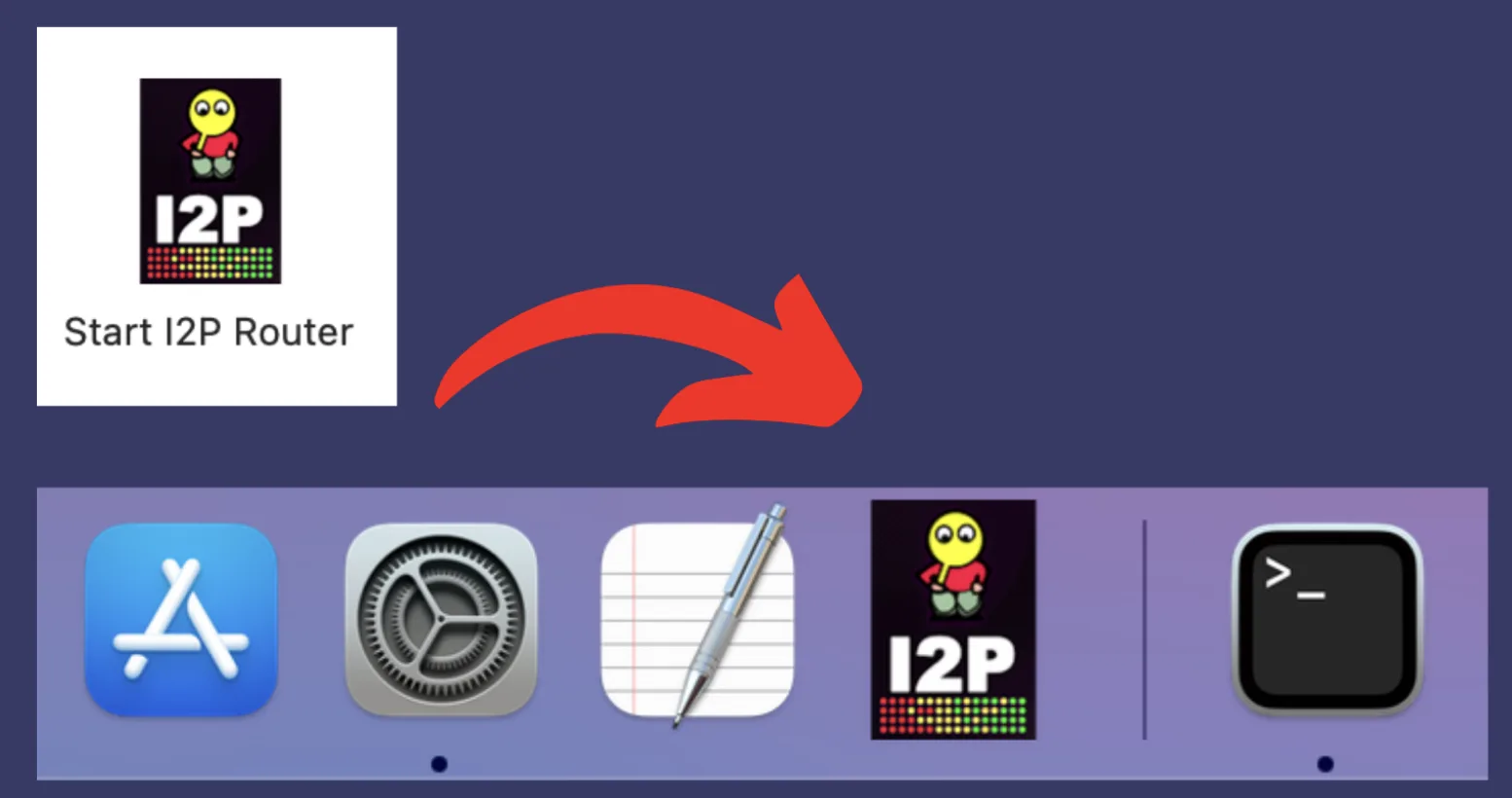 Add I2P to your Dock